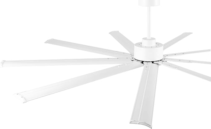 Industrial Ceiling Fan No Light 84", 9 Aluminum Blades, 6 Speed Remote Control, Reversible DC Motor, for Home and Commercial