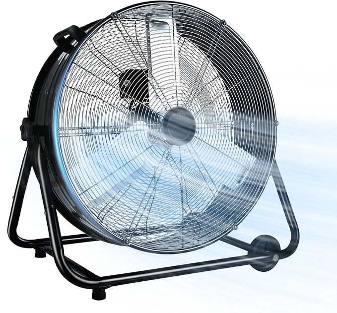 Industrial Fan 30 Inch Heavy Duty Drum 3 Speed 13000CFM Air Circulation High Velocity Fan For Warehouse, Workshop, Factory