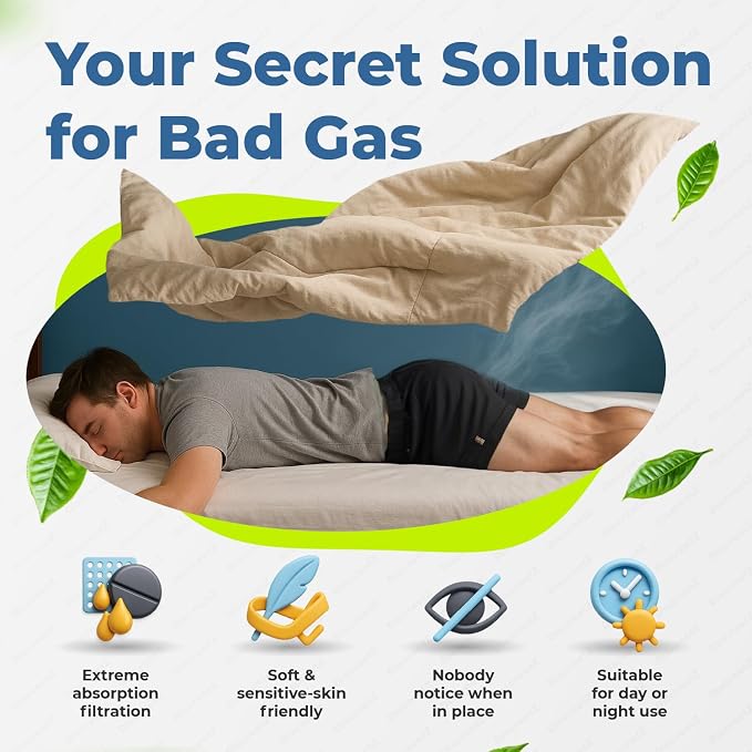 Innovations Odor Eliminator for Strong Smell, No Toxic Spray. Men & Women Charcoal Odor Absorbers, Flatulence Underwear