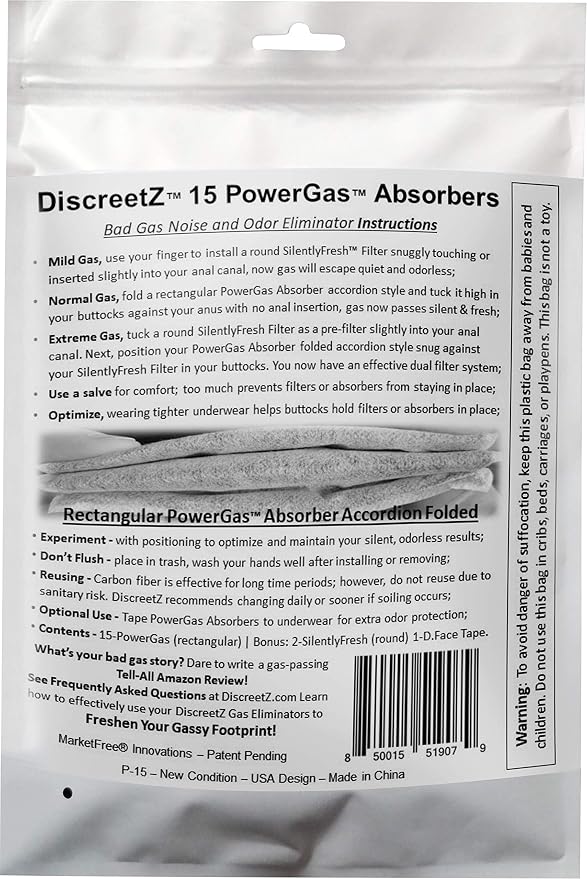 Innovations Odor Eliminator for Strong Smell, No Toxic Spray. Men & Women Charcoal Odor Absorbers, Flatulence Underwear
