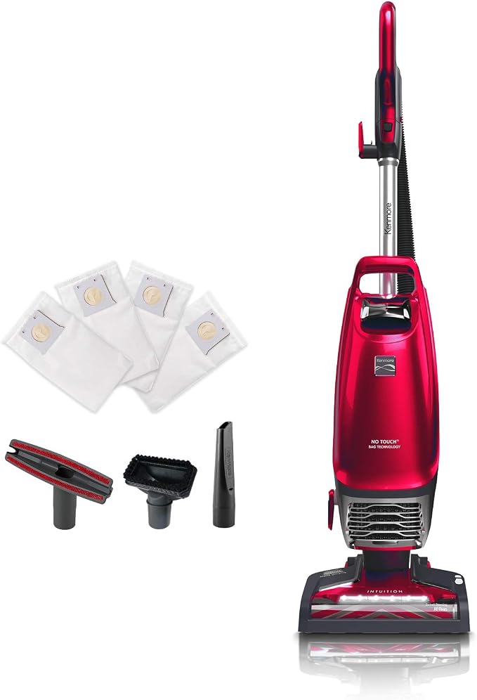 Intuition BU4020 Bagged Upright Vacuum Pet Friendly Lift-Up Carpet Vacuum Cleaner 2-Motor Power Suction with HEPA Filter, Pet
