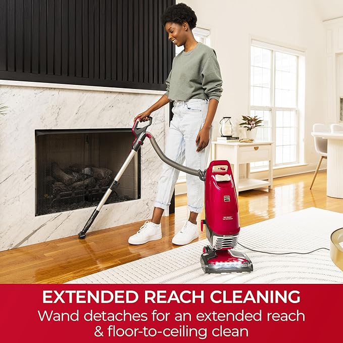 Intuition BU4020 Bagged Upright Vacuum Pet Friendly Lift-Up Carpet Vacuum Cleaner 2-Motor Power Suction with HEPA Filter, Pet