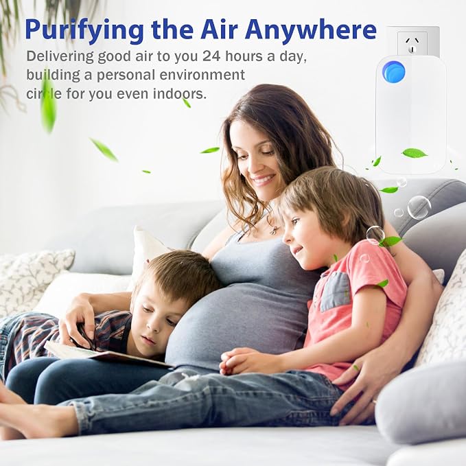 Ion Clear Air purifiers Plug in Air Ionizers for Home Portable and Quiet Ionic Air Purifiers for Bedroom Toilet Office