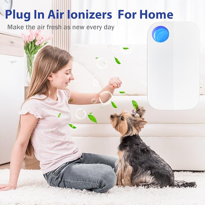 Ion Clear Air purifiers Plug in Air Ionizers for Home Portable and Quiet Ionic Air Purifiers for Bedroom Toilet Office
