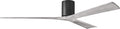 IR3H-BK-BW-72 Irene Damp Rated Flush Mount 72" Ceiling Fan with Remote & Wall Control, Silent DC Motor, 3 Barn