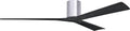 IR3H-BN-BK-72 Irene Damp Rated Flush Mount 72" Ceiling Fan with Remote & Wall Control, Silent DC Motor, 3 Matte