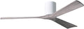 IR3H-WH-BW-60 Irene Indoor/Outdoor Damp Rated 60" Hugger Ceiling Fan with Remote & Wall Control, Silent DC Motor, 3 Barn Wood