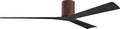 IR3H-WN-BK-72 Irene Damp Rated Flush Mount 72" Ceiling Fan with Remote & Wall Control, Silent DC Motor, 3 Matte