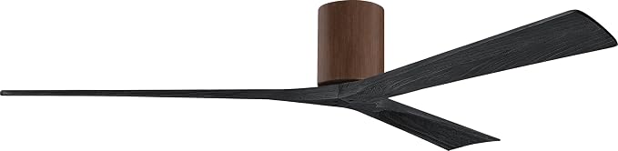 IR3H-WN-BK-72 Irene Damp Rated Flush Mount 72" Ceiling Fan with Remote & Wall Control, Silent DC Motor, 3 Matte