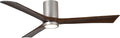 IR3HLK-BN-WA-60 Irene Damp Rated Flush Mount 60" Ceiling Fan with Light and Remote & Wall Control, Silent DC