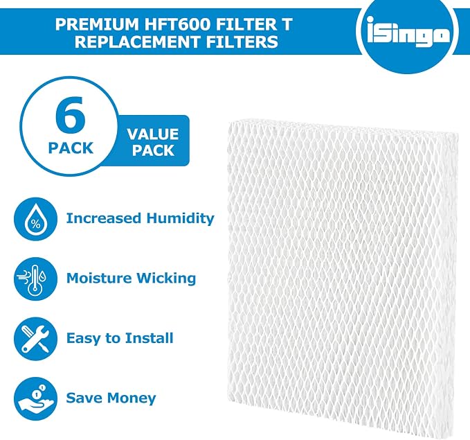 iSingo Humidifier Wicking HFT600 Fil-TER T for Hev615 Hev620 Humidifier, alternate product view 5
