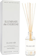 Island Air Reed Diffuser Set | Tropical Fruits, Citrus, Sugar, Exotic Mountain Greens | Long Lasting | Summer Diffuser Oil