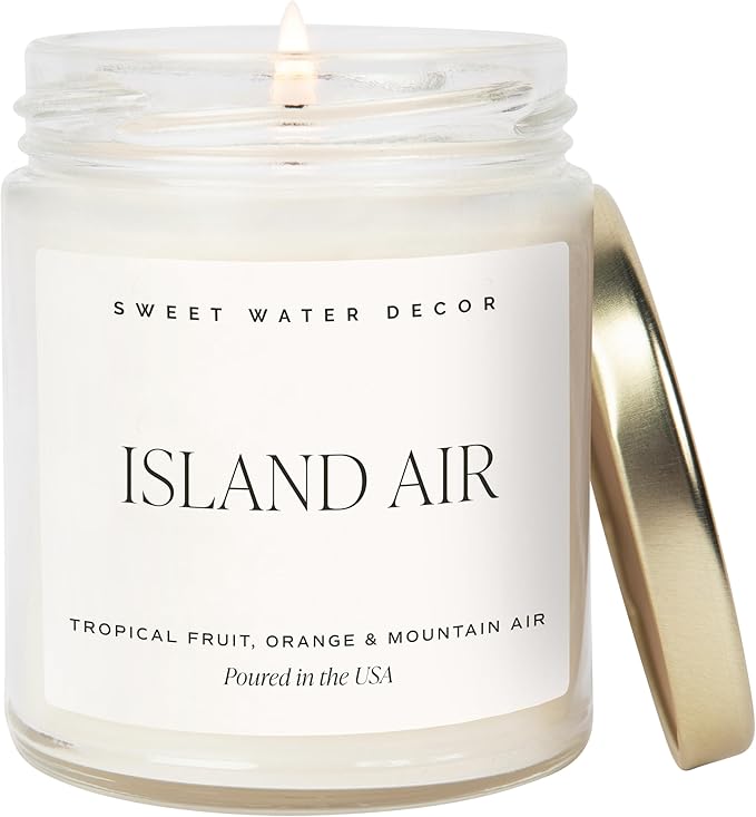 Island Air Soy Candle - Tropical Fruit, Mountain Air, and Orange Scented Summer Candles for Home, product image