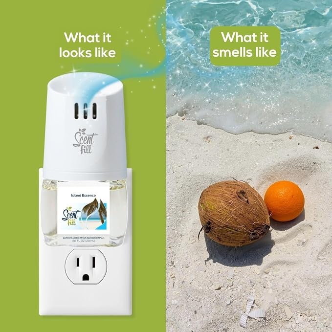 Island Essence Plug in Air Freshener, Scented Oil Refills, 2 Refills + Diffuser, alternate product view 5