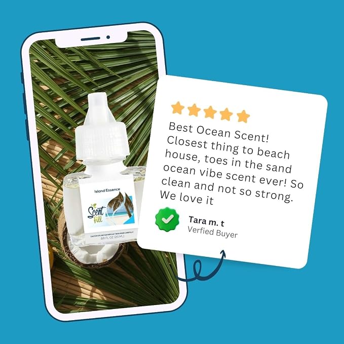 Island Essence Plug in Air Freshener, Scented Oil Refills, 2 Refills + Diffuser, alternate product view 6