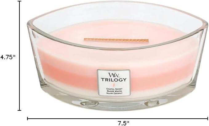 Island Getaway Trilogy Gifts for Women and Men, 16 oz Ellipse Trilogy Candle with Crackling Wick in Island, alternate view 4