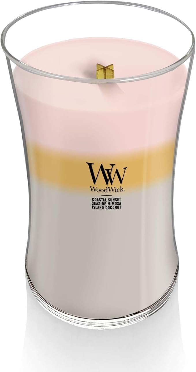 Island Getaway Trilogy Gifts for Women and Men, 21.5 oz Large Hourglass Trilogy Candle with Crackling Wick 21.5 oz, alternate