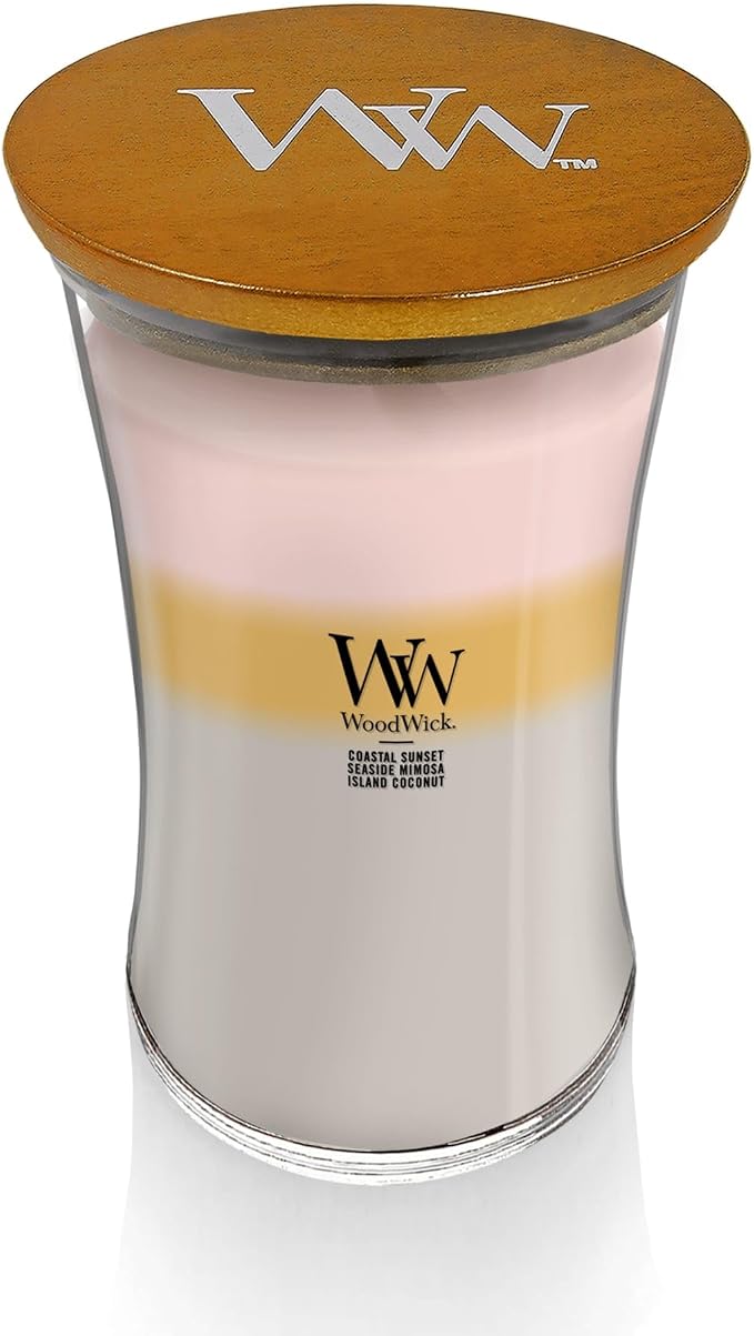 Island Getaway Trilogy Gifts for Women and Men, 21.5 oz Large Hourglass Trilogy Candle with Crackling Wick 21.5 oz, alternate