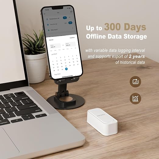 ITH-11-B Indoor Outdoor Thermometer Hygrometer Mini Bluetooth Refrigerator Thermometer IP65 Waterproof with APP Notification