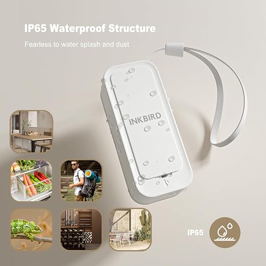 ITH-11-B Indoor Outdoor Thermometer Hygrometer Mini Bluetooth Refrigerator Thermometer IP65 Waterproof with APP Notification