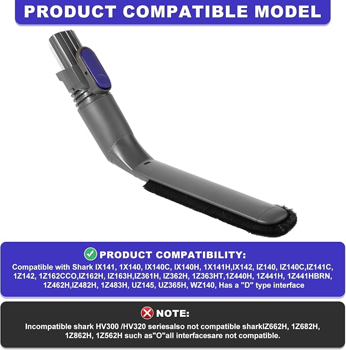 IX141 Vacuum Dusting brush Replacement Parts Compatible with Shark Pet Cordless Stick IX141 IZ163H IZ362H IX140, alternate