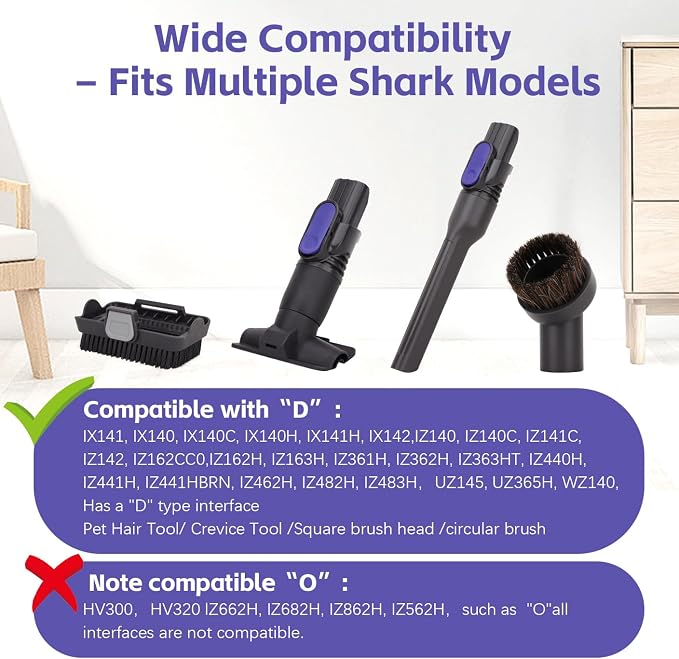 IX141 Vacuum Replacement Attachments for Shark Cordless Vacuums Ix141 Iz462h Iz483h Iz363ht Iz361h Iz163h Iz362h Removable