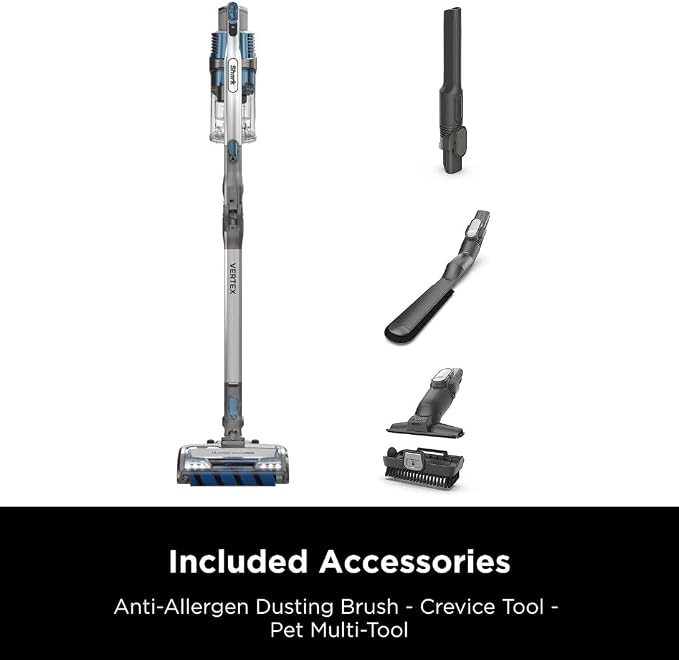 IZ462H Vertex Ultra Lightweight Cordless Stick Vacuum with DuoClean PowerFins, Crevice, Pet Multi-Tool, Anti-Allergen, Brush