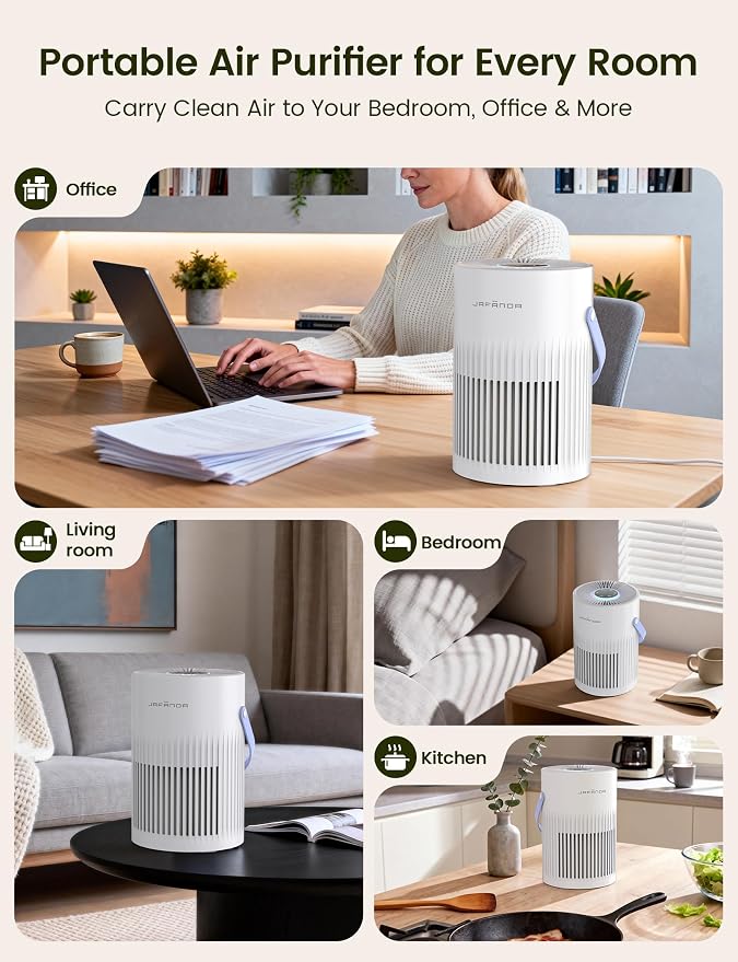 Air Purifers for Home, Hepa Air Purifier for Bedroom, Air Cleaner for Pet Dander, Quiet Sleep Mode, alternate product