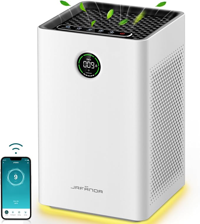 Air Purifiers for Home Large Room, Smart WiFi and Alexa Control, True HEPA 13 Filter Air Cleaner with Activated