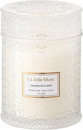Jasmin du Lotus Candle - Ivy, Jasmine, Cedarwood | 19 oz Large Wooden Wick Candle | Natural Soy Wax | 90 Hours Clean Burn |