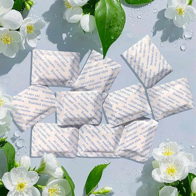 Jasmine Scented Sachets – Long-Lasting Odor Remover and Freshener for Shoes, Closets, Drawers, and Storage Spaces – Pack of