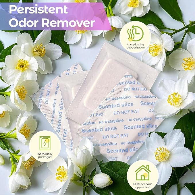 Jasmine Scented Sachets – Long-Lasting Odor Remover and Freshener for Shoes, Closets, Drawers, and Storage Spaces – Pack of
