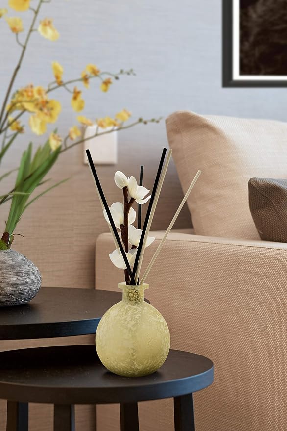 jecengs 100pcs Brown Natural Reed Diffuser Sticks add 2 Pcs Sola Flowers 10 Inch Natural Rattan Wood Sticks Aromatherapy