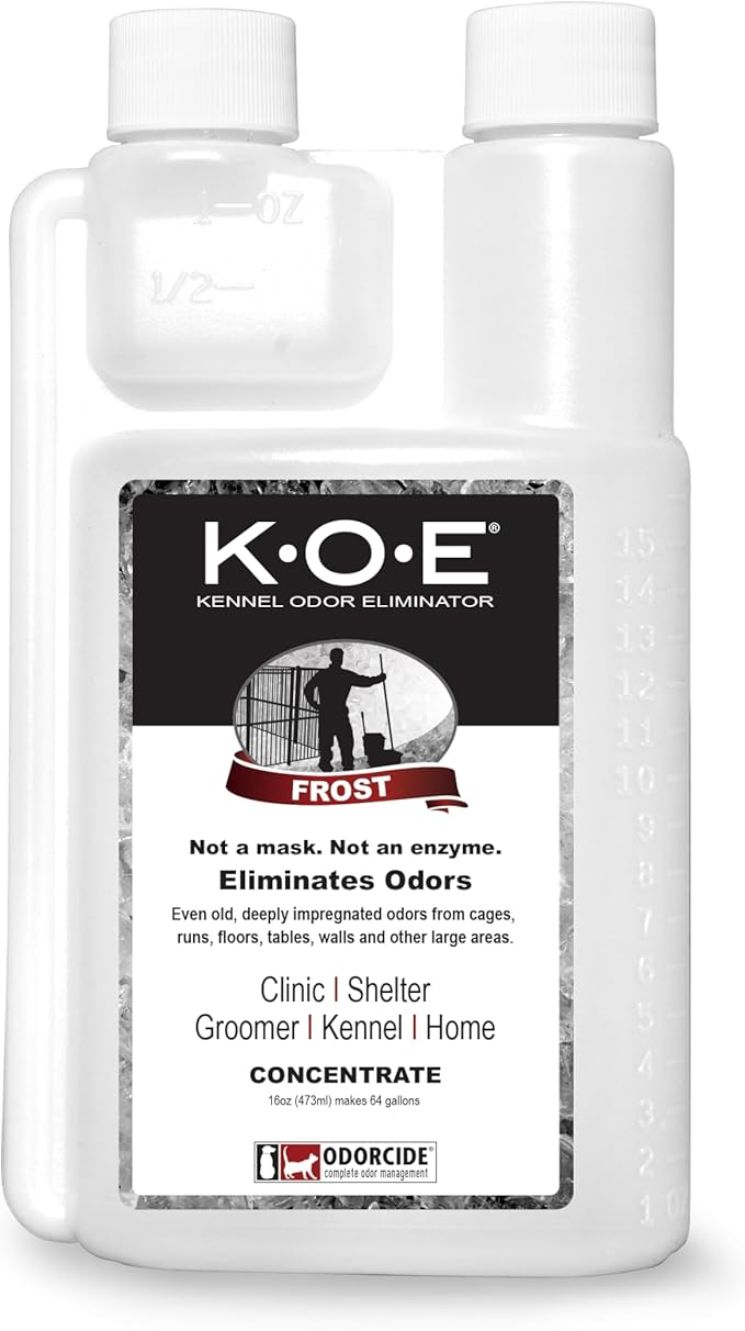 K.O.E Kennel Odor Eliminator Concentrate – For Cages, Runs & More – For Home & Kennel w/Safe, Non-Enzymatic Formula, product