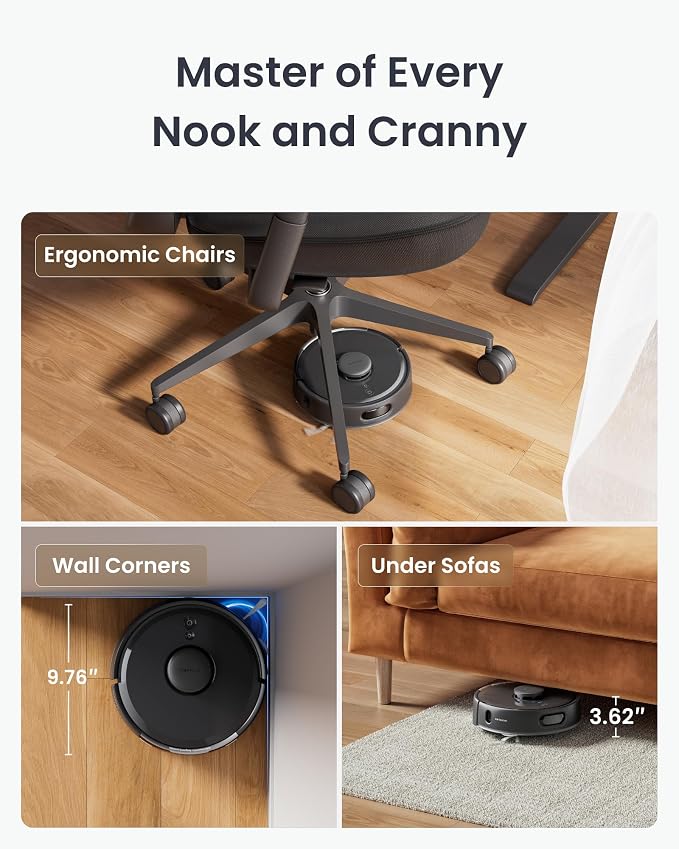 K11+ Robot Vacuum & Mop with Matter, 6000Pa Suction, 90-Day Hands-Free Self-Emptying, LDS Navigation, 3.6′′ Ultra, alternate