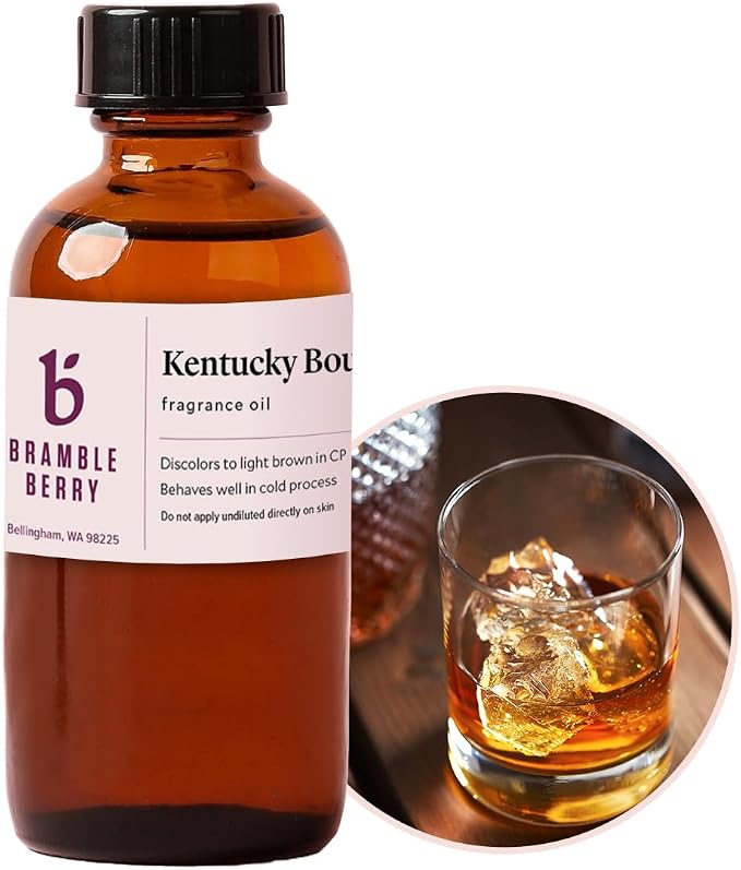 Kentucky Bourbon Fragrance Oil 2 oz | Warm Masculine Scent for Soap Making, Candle Crafting, product image