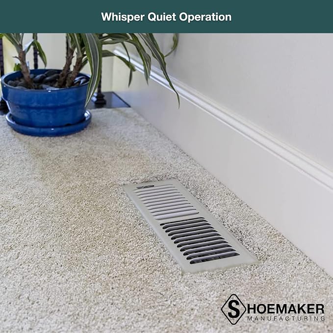 Khaki Light, 2x12, Premium Floor Register, All Steel Heavy Duty Vent Cover, alternate product view 4