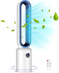 38" Bladeless Fan, Bladeless Tower Fan with Remote, 24 Speeds, 12 Hour Timer, 60°Oscillation, Easy to Clean