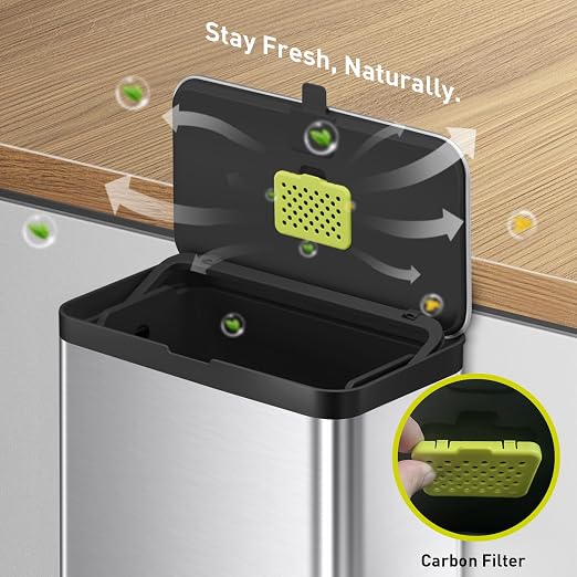 Kitchen Compost Bin, 7L / 1.85 Gal Stainless Steel with Removable Inner Bucket and Deodorizer Compartment, alternate product