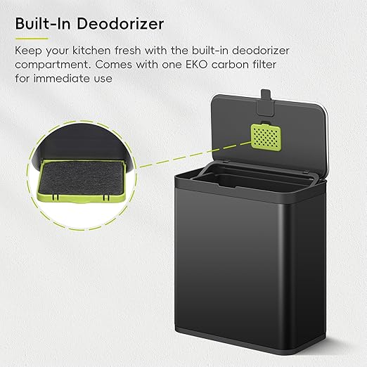 Kitchen Compost Bin, 7L / 1.85 Gal Stainless Steel with Removable Inner Bucket and Deodorizer Compartment, alternate product