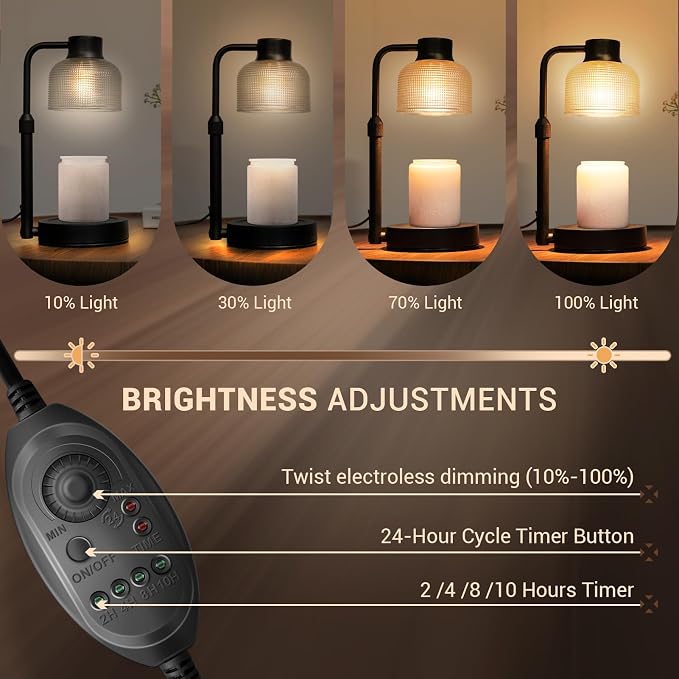 KLL Candle Warmer Lamp with Timer: Mothers Day Gifts, Birthday Gifts for Women Mom - House Warming Gift New Home Decor - Wax
