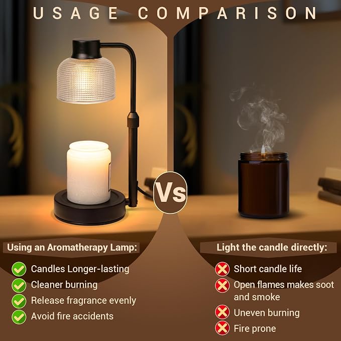 KLL Candle Warmer Lamp with Timer: Mothers Day Gifts, Birthday Gifts for Women Mom - House Warming Gift New Home Decor - Wax