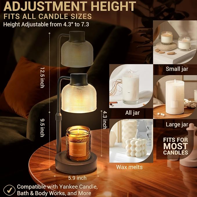 KLL Candle Warmer Lamp with Timer: Mothers Day Gifts, Birthday Gifts for Women Mom - House Warming Gift New Home Decor - Wax