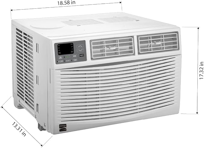 KM10K-R 10,000 BTU Window Air Conditioner for Large Rooms up to 450 Sq. Ft. – Quiet Cooling, Remote Control, Easy Install