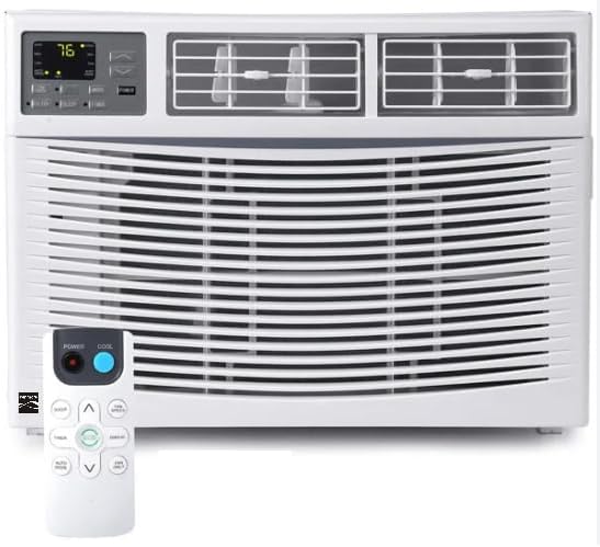 KM12K-R 12,000 BTU Window Air Conditioner for Large Rooms up to 550 Sq. Ft. – Quiet Cooling, Remote Control, Digital Display