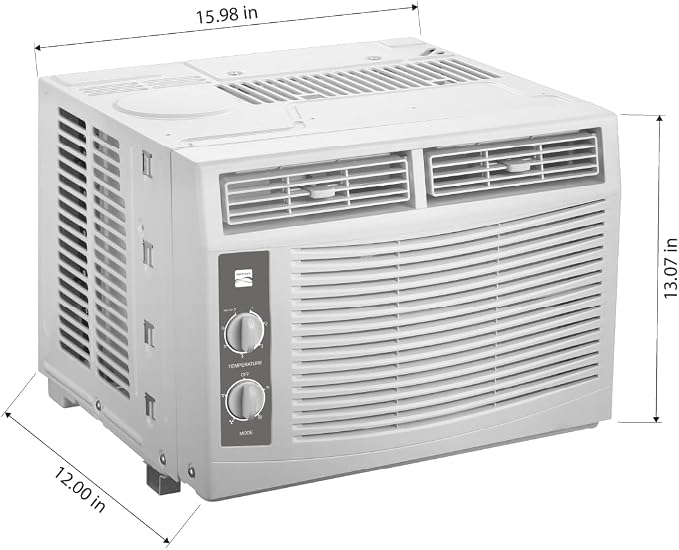 KM5K-M 5,000 BTU Window Air Conditioner for Small Rooms up to 150 Sq. Ft. – Quiet Cooling, Easy Install, Energy Efficient AC