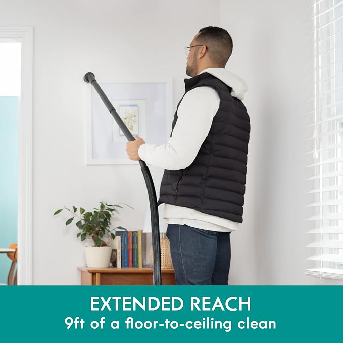 KW3010 Bagged Canister Vacuum 3 Gallon Lightweight Cleaner High Efficient with 3 Cleaning Tools & Washable Filter for