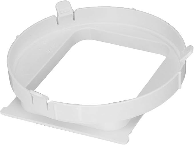 KY25 Exhaust Duct Interface for Portable Air Conditioner, 5.9 inch A/C Hose Tube Pipe Connector, White Plastic, Hardware