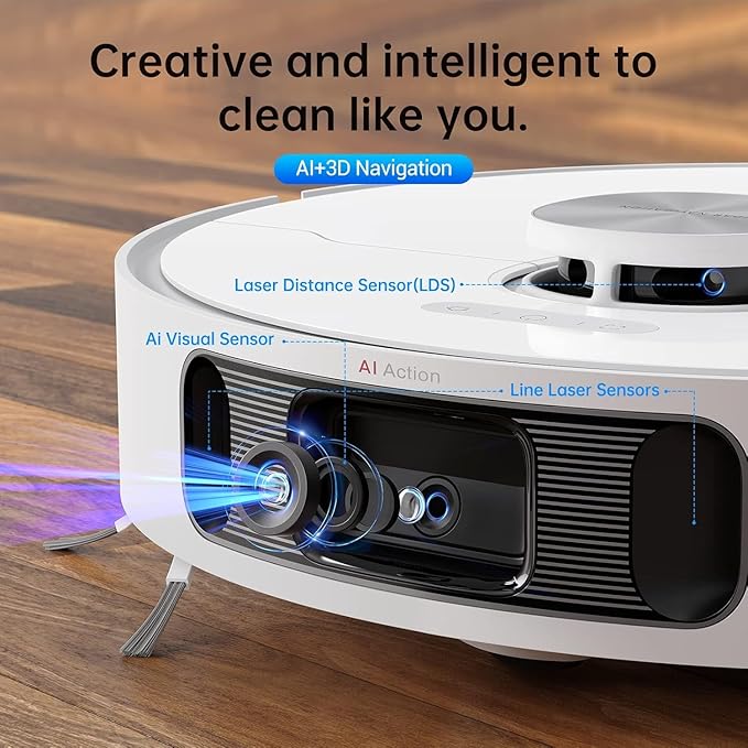 L10s Ultra Robot Vacuum and Mop Combo, Auto Mop Cleaning and Drying, Self-Refilling and Self-Emptying Base for 60 Days of
