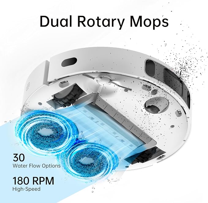 L10s Ultra Robot Vacuum and Mop Combo, Auto Mop Cleaning and Drying, Self-Refilling and Self-Emptying Base for 60 Days of